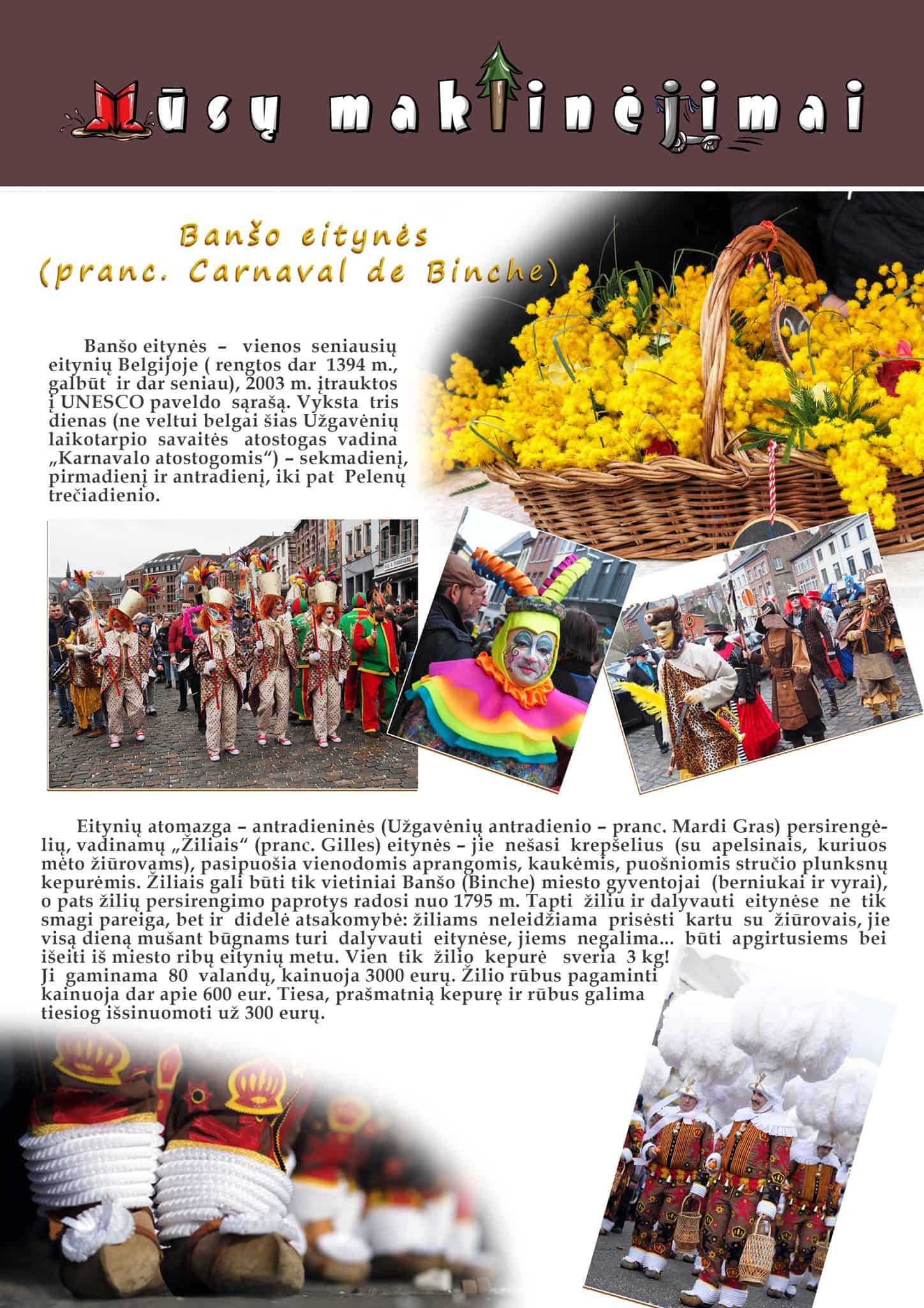 Binche eitynės - karnavalas Belgijoje