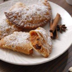 Traditional canarian Christmas dessert “truchas de batata”