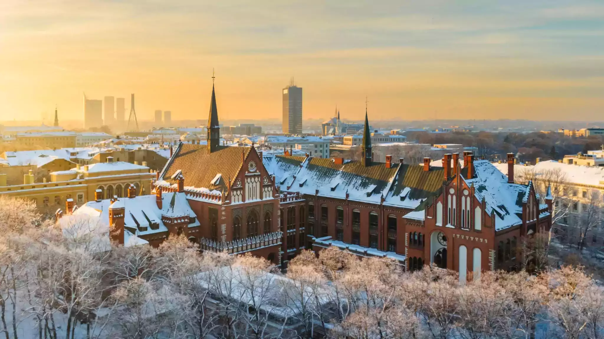 Riga by train with children