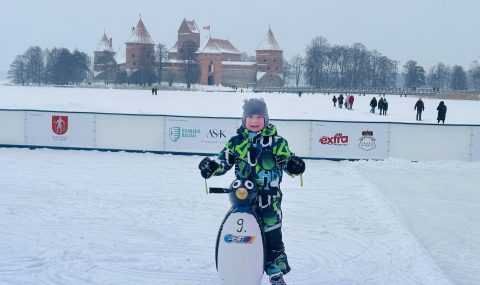 Trakuose žiemą su vaikais