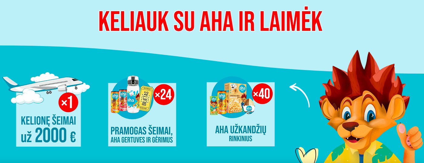 Keliauk su AHA ir laimėk