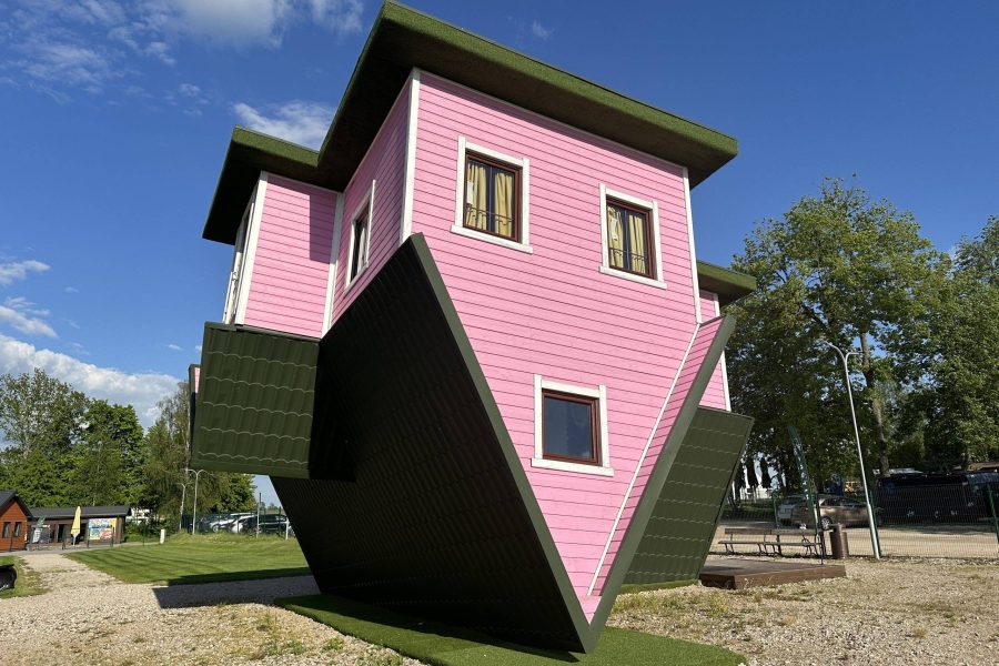 Upside down houses in Lithuania