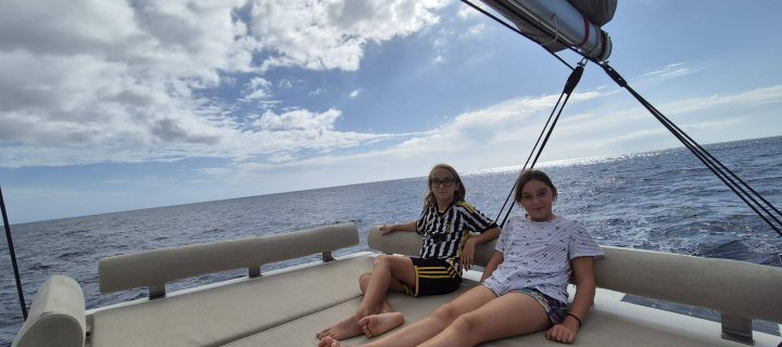 Sailing on a catamaran in Tenerife