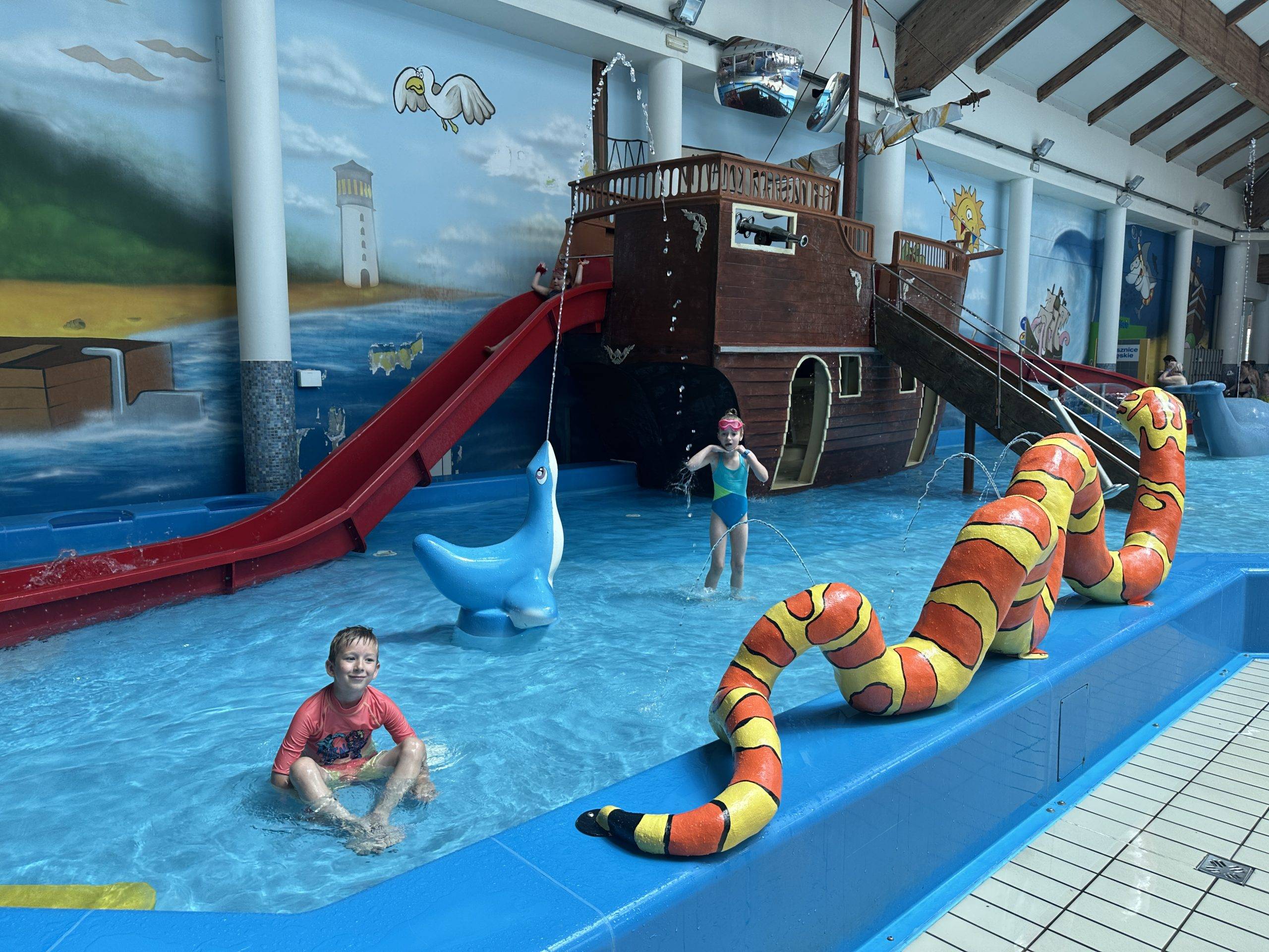Lodzės vandens parkas su vaikais