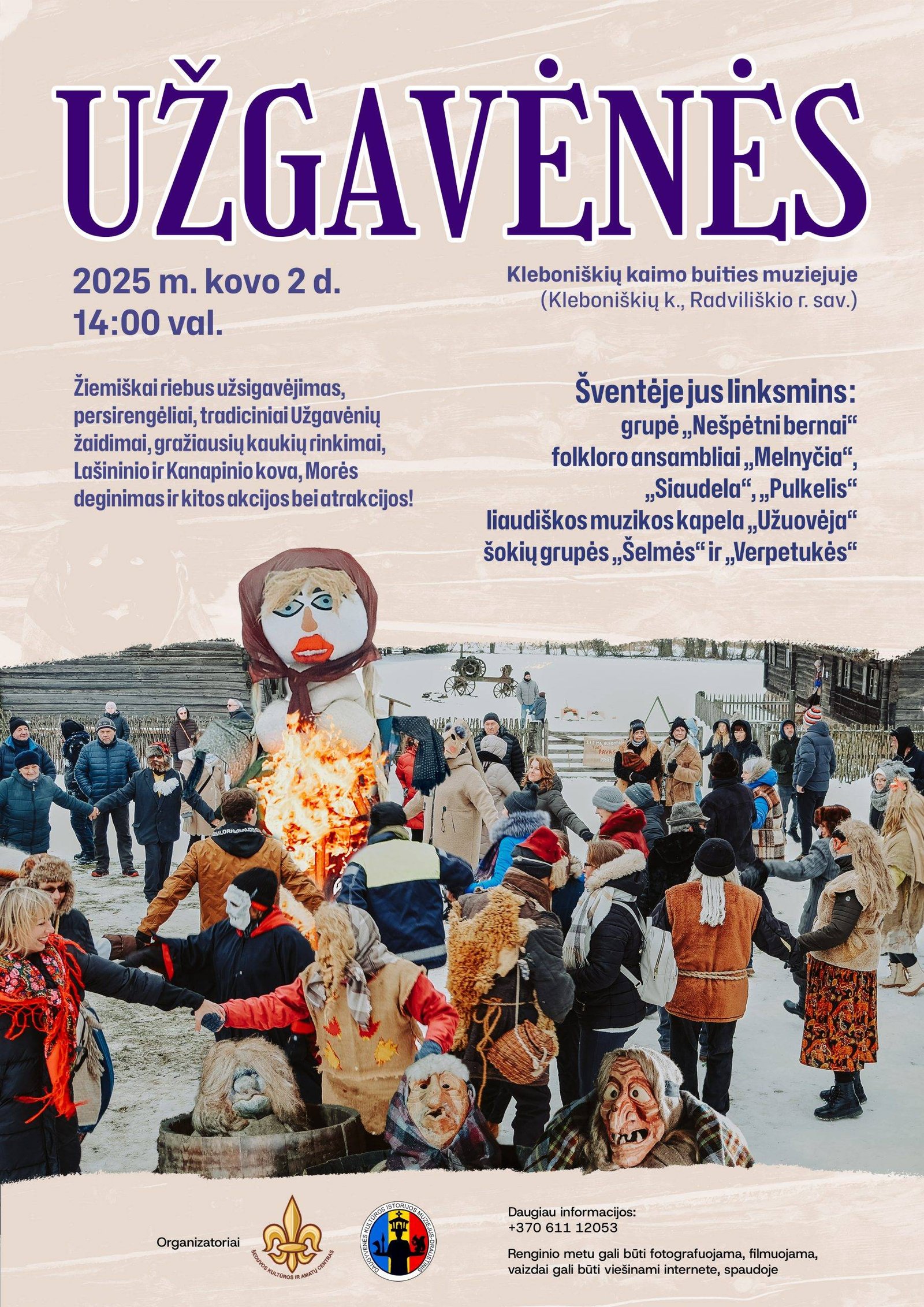Užgavėnės Kleboniškių kaimo buities muziejuje