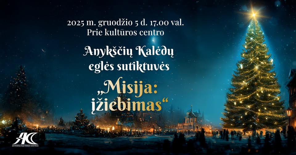 Anykščių Kalėdų eglutės įžiebimas 2025
