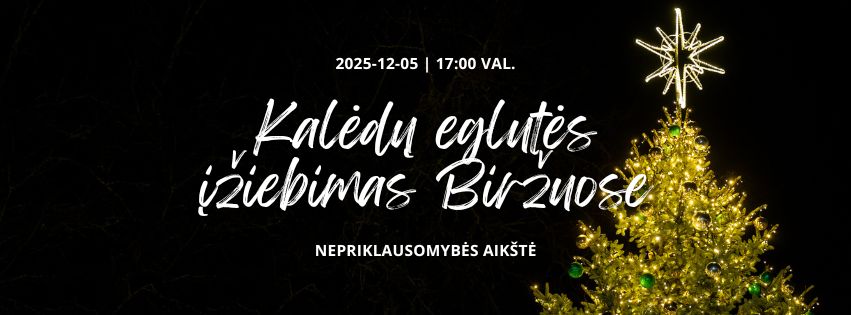 Biržų Kalėdų eglutės įžiebimas 2025