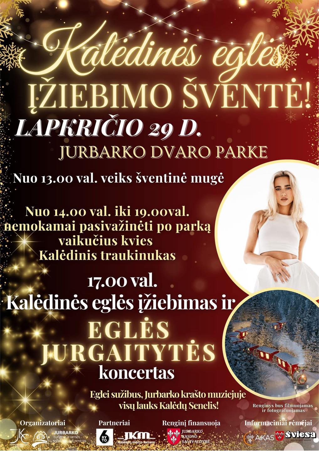 Jurbarko Kalėdų eglutės įžiebimas 2025