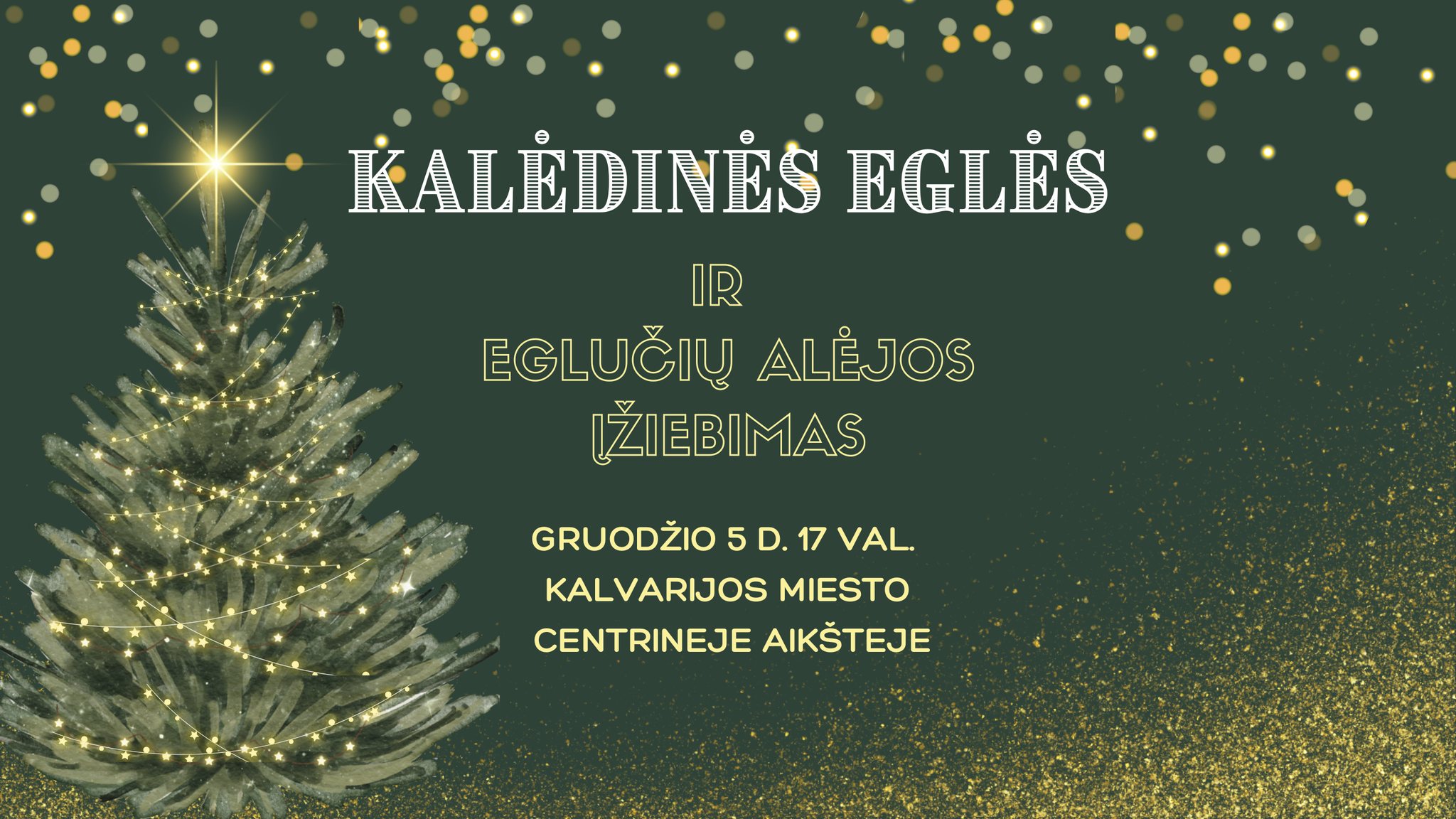 Kalvarijų Kalėdų eglutės įžiebimas 2025