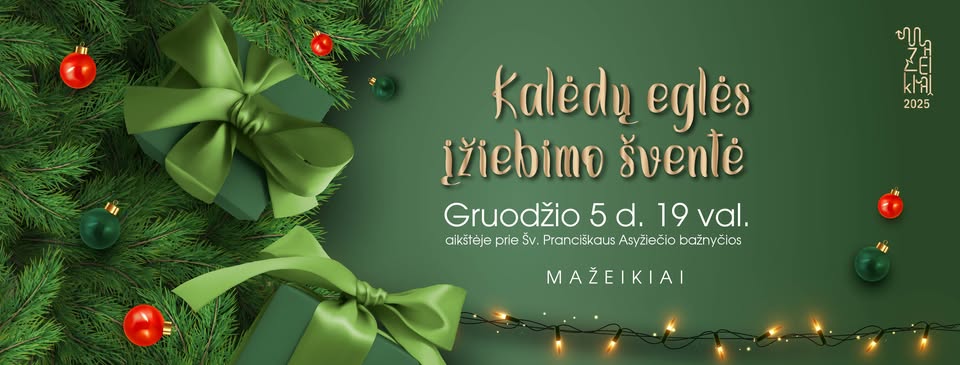 Mažeikių Kalėdų eglutės įžiebimas 2025