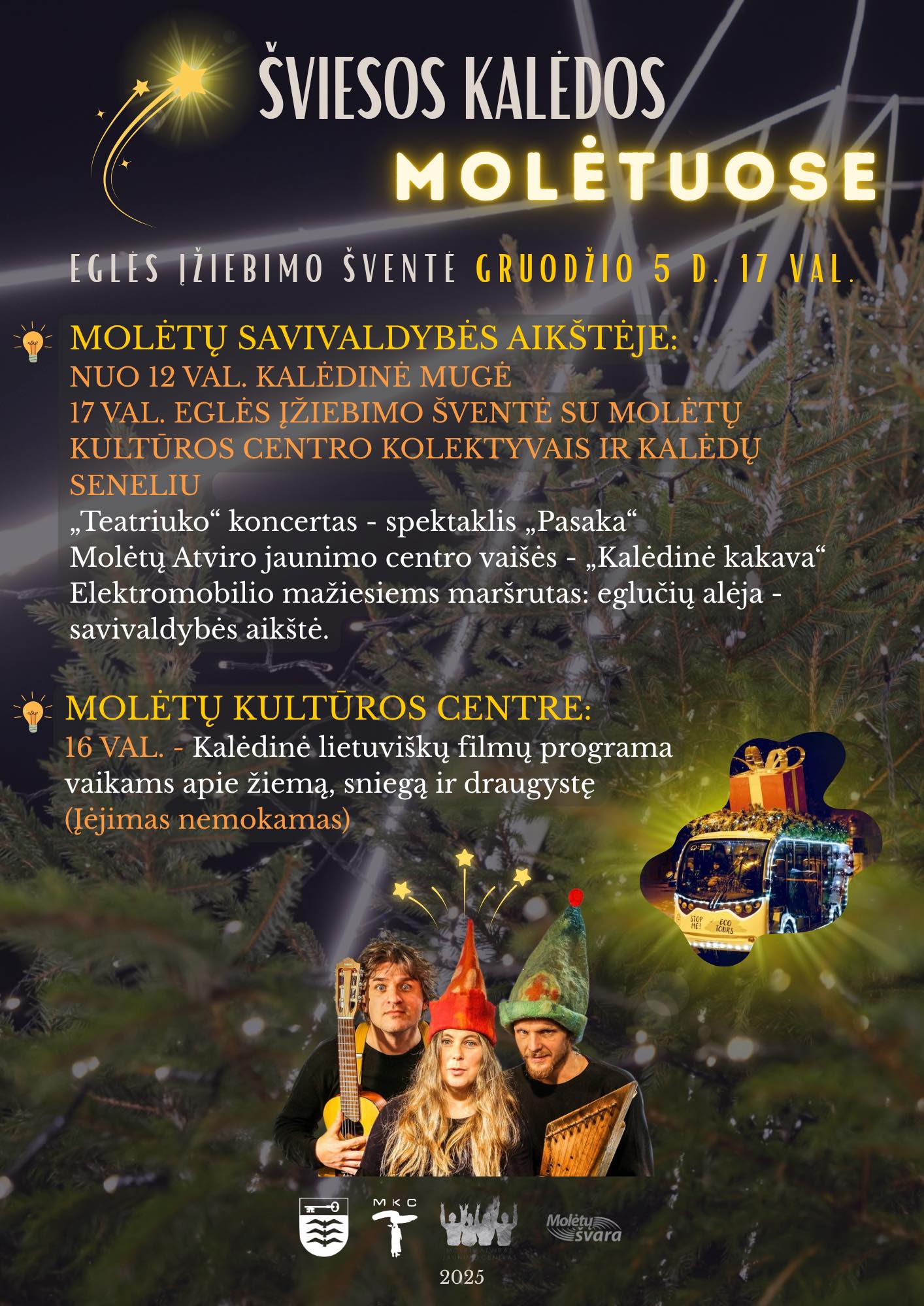 Molėtų Kalėdų eglutės įžiebimas 2025