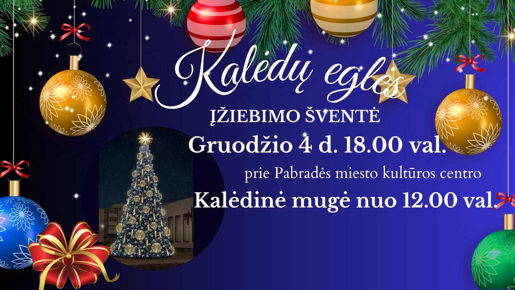 Lietuvos miestų eglučių įžiebimas 2025: švenčių kalendorius