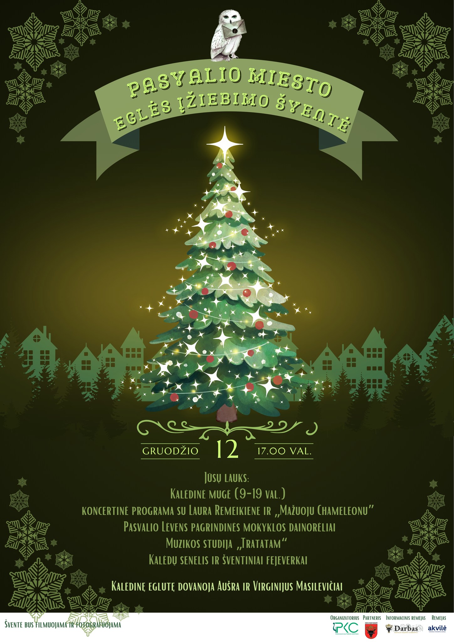 Lietuvos miestų eglučių įžiebimas 2025: švenčių kalendorius