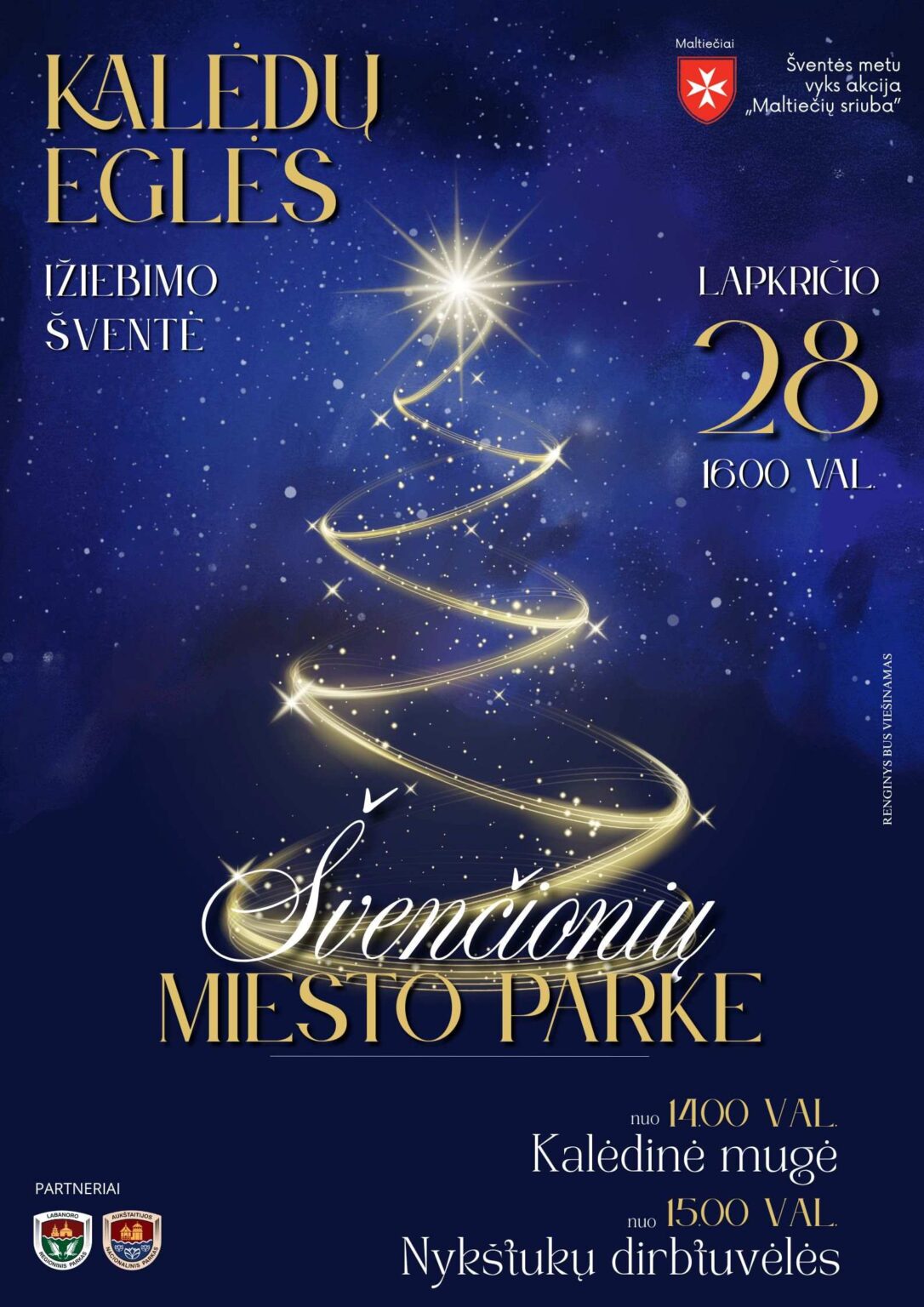 Švenčionių Kalėdų eglutės įžiebimas 2025