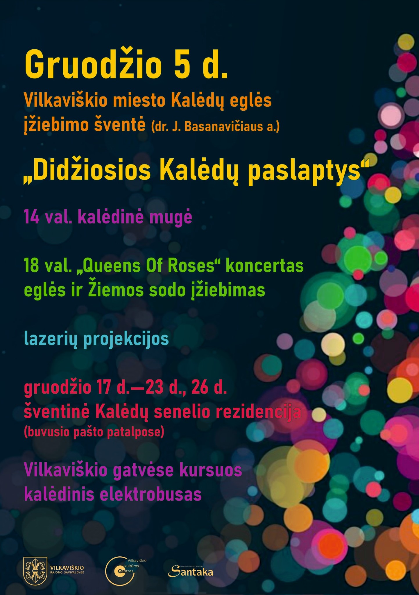 Vilkaviškio Kalėdų eglutės įžiebimas 2025