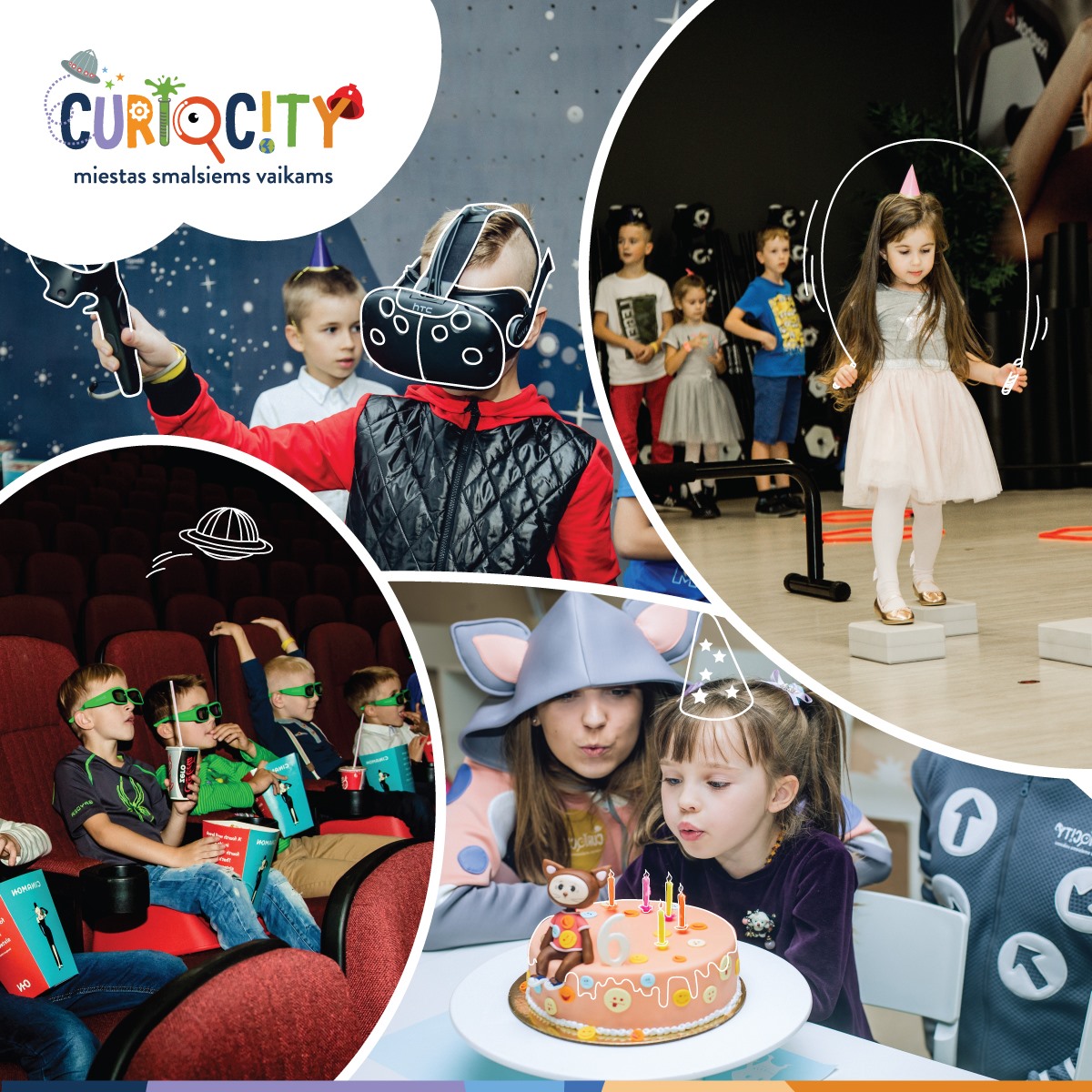 CurioCity gimtadieniai vaikams: daugiau nei 10 programų
