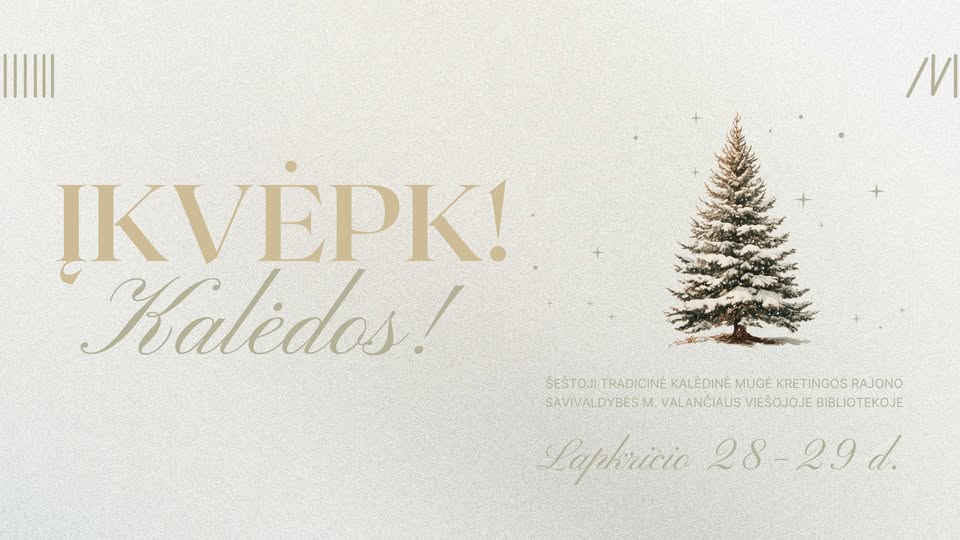 Kalėdinė mugė „Įkvėpk! Kalėdos!“ Kretingos bibliotekoje