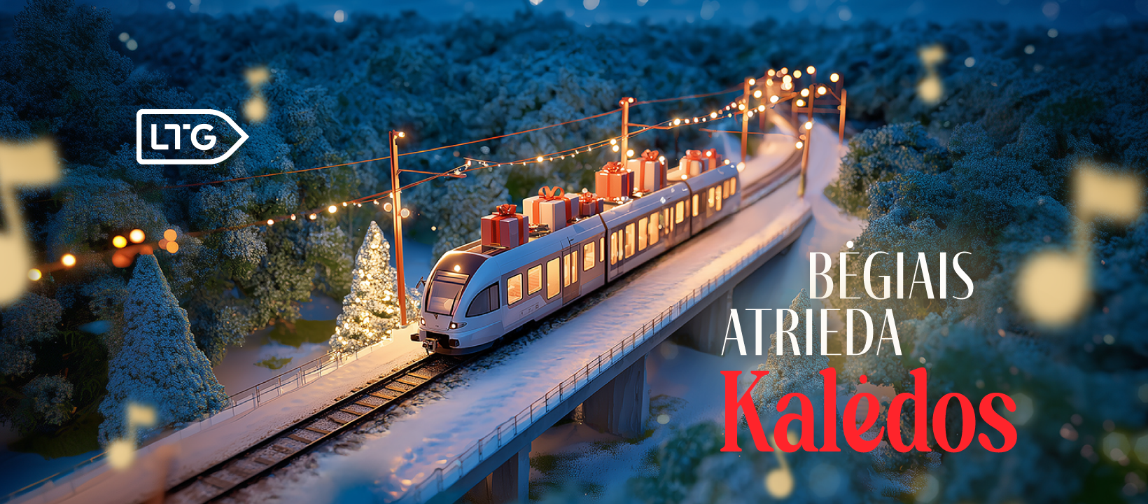 Bėgiais atrieda Kalėdos 2025: LTG šventinių renginių gidas šeimai