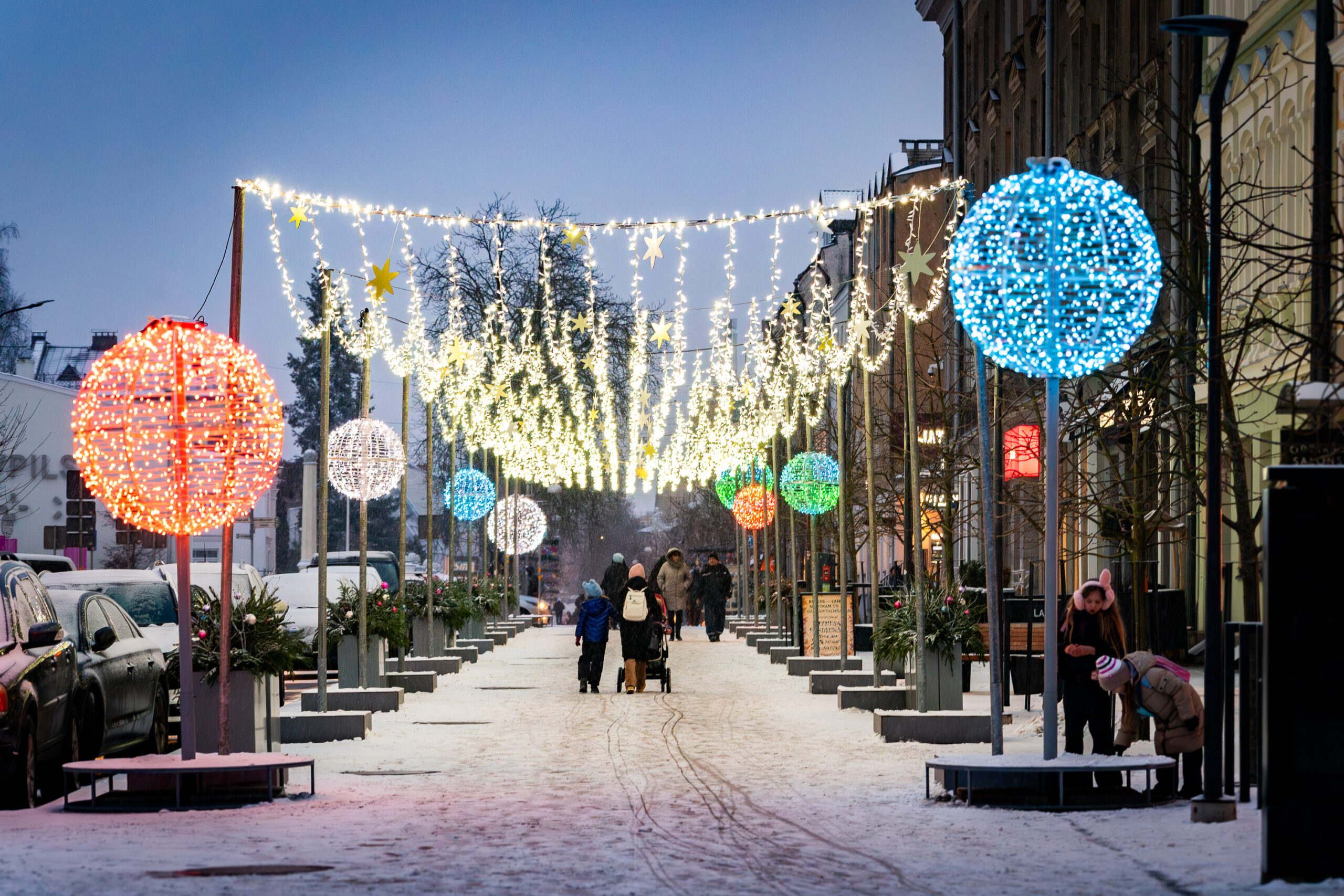 Kalėdiniai papuošimai Daugpilyje 2025 (nuotr. Margarita Vigule)