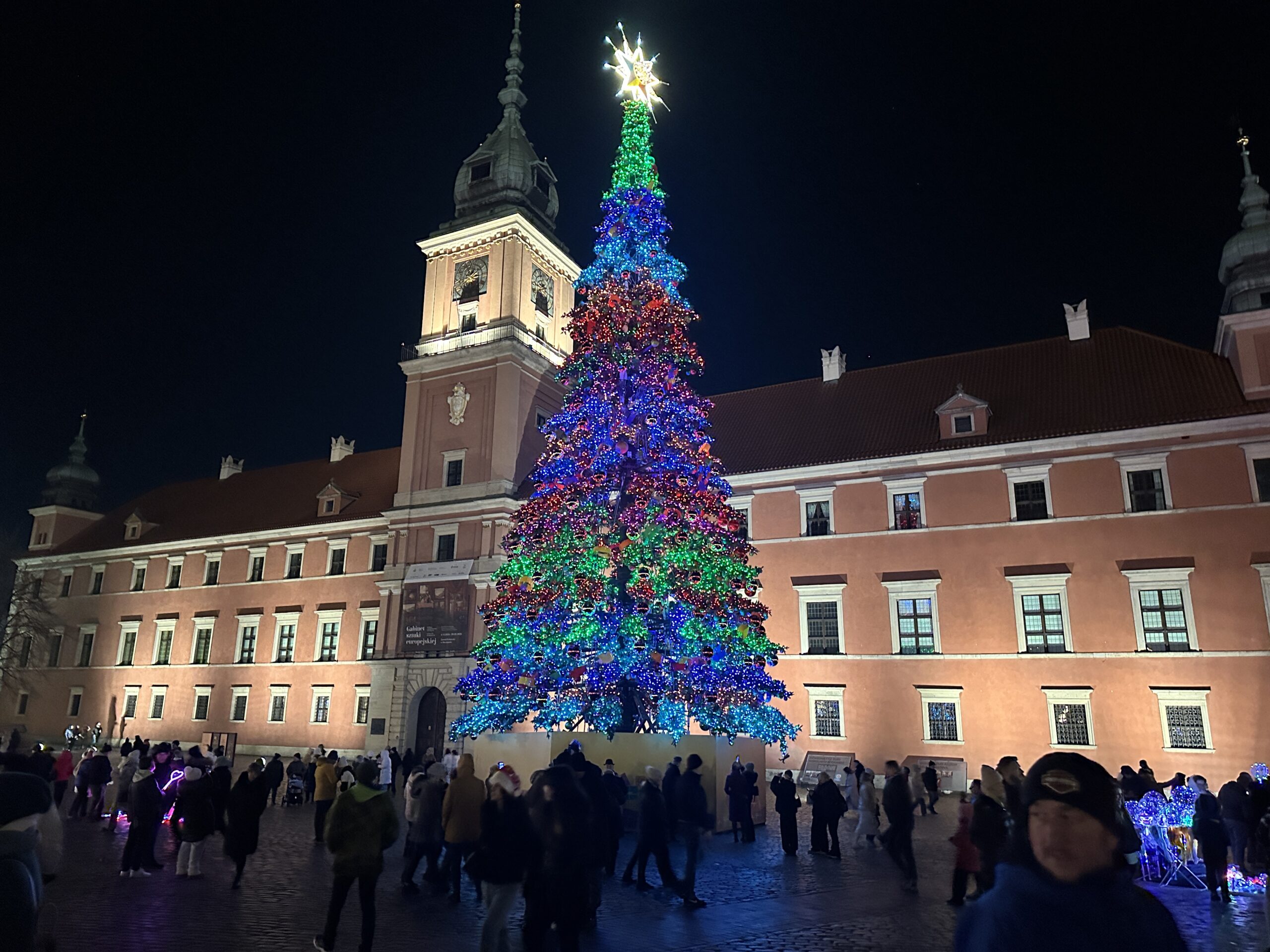 Kalėdiniai papuošimai Varšuvoje
