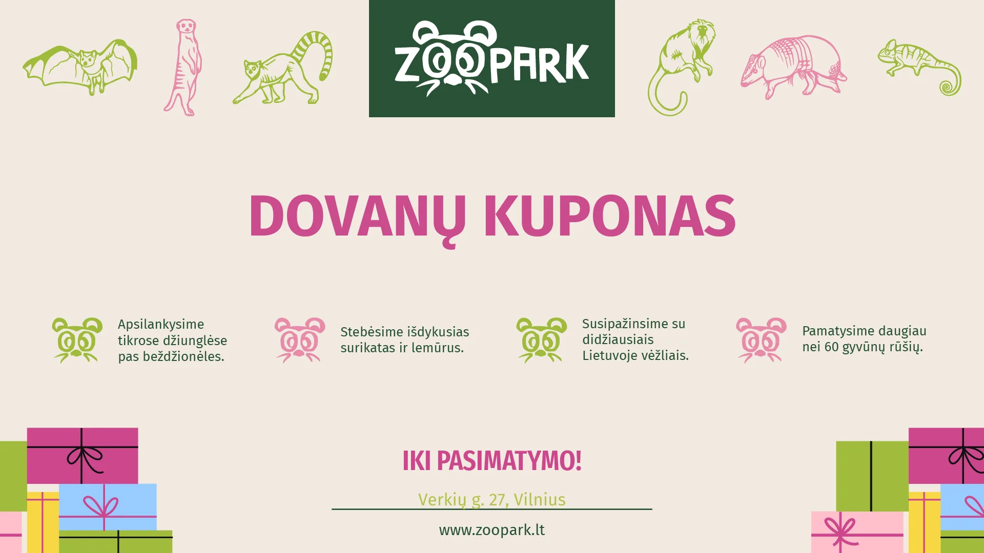 Zoopark dovanų kuponas