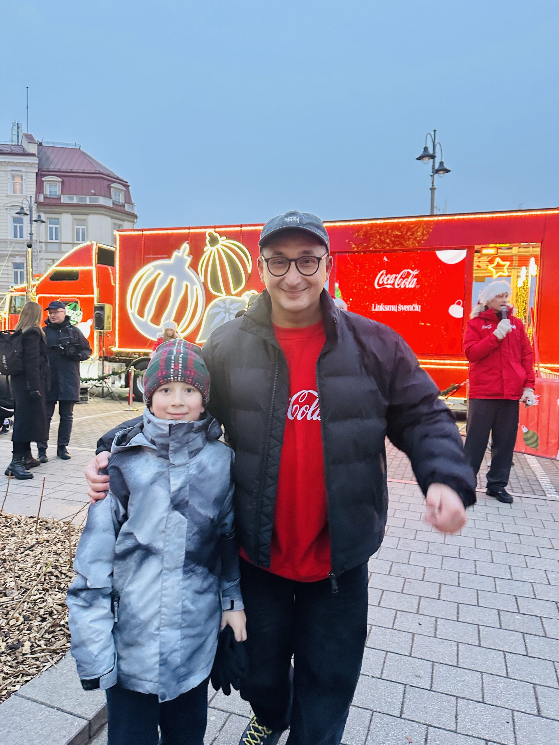 Coca-Cola karavanas Vilniuje Katedros aikštėje