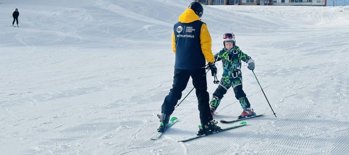 Slidinėjimas Jonavoje su vaikais