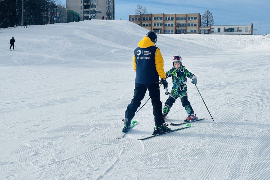 Slidinėjimas Jonavoje su vaikais