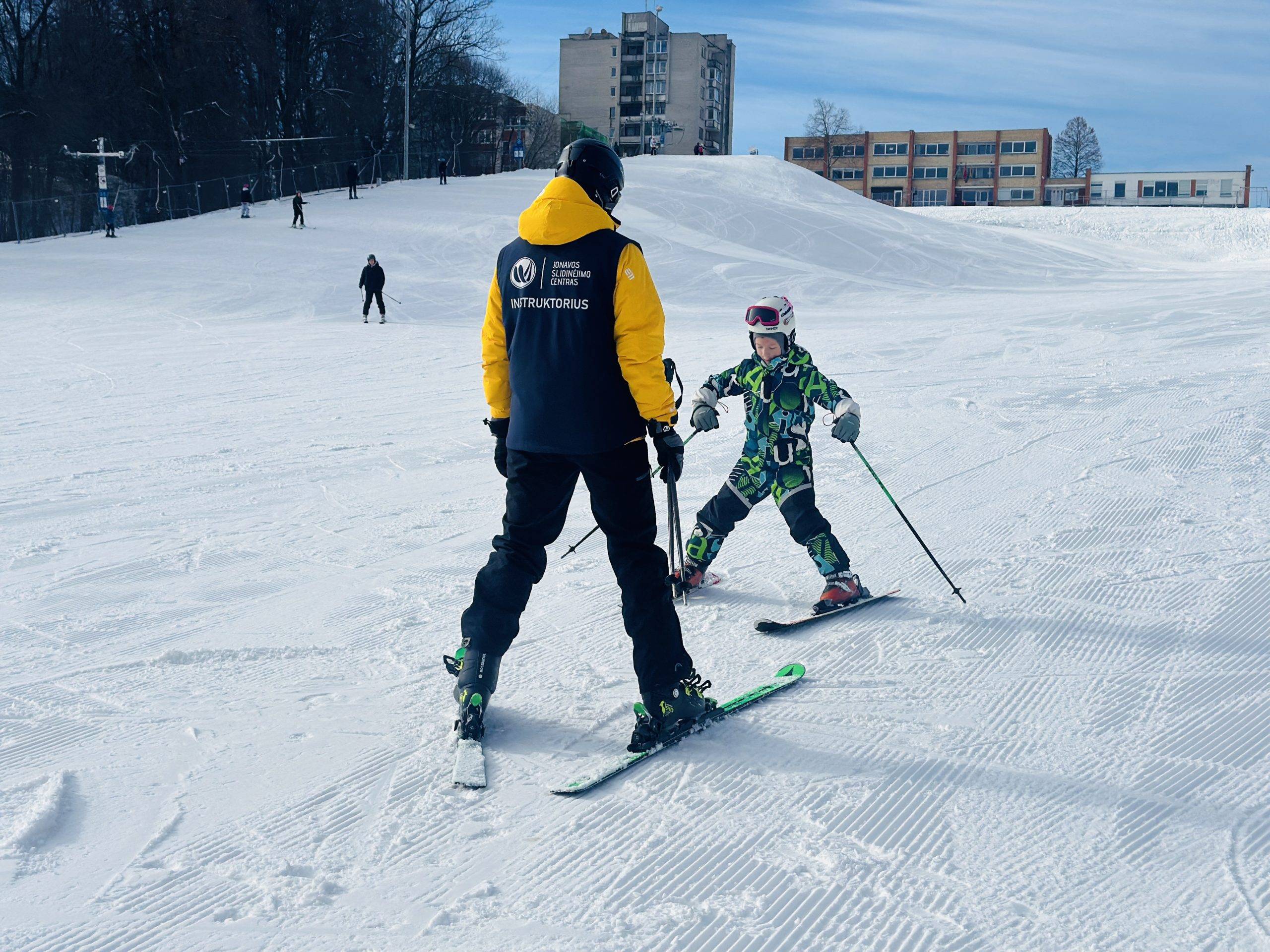 Slidinėjimas Jonavoje su vaikais