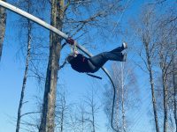 Lietuvoje to dar nebuvo: nauja pramoga roller zipline Anykščiuose
