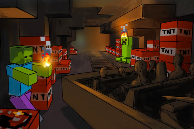 Minecraft World atrakcionų parkas