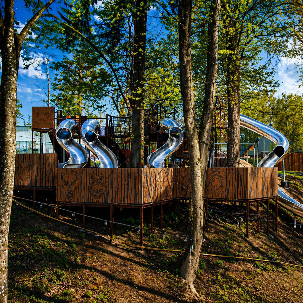 Ilgiausia čiuožykla Lietuvoje Lietuvos zoologijos sode