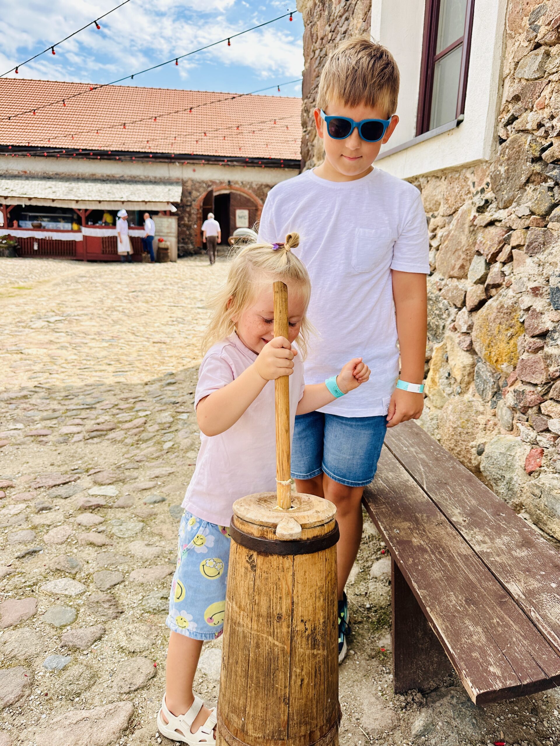Pakruojo dvare vaikai išbando ūkio darbus