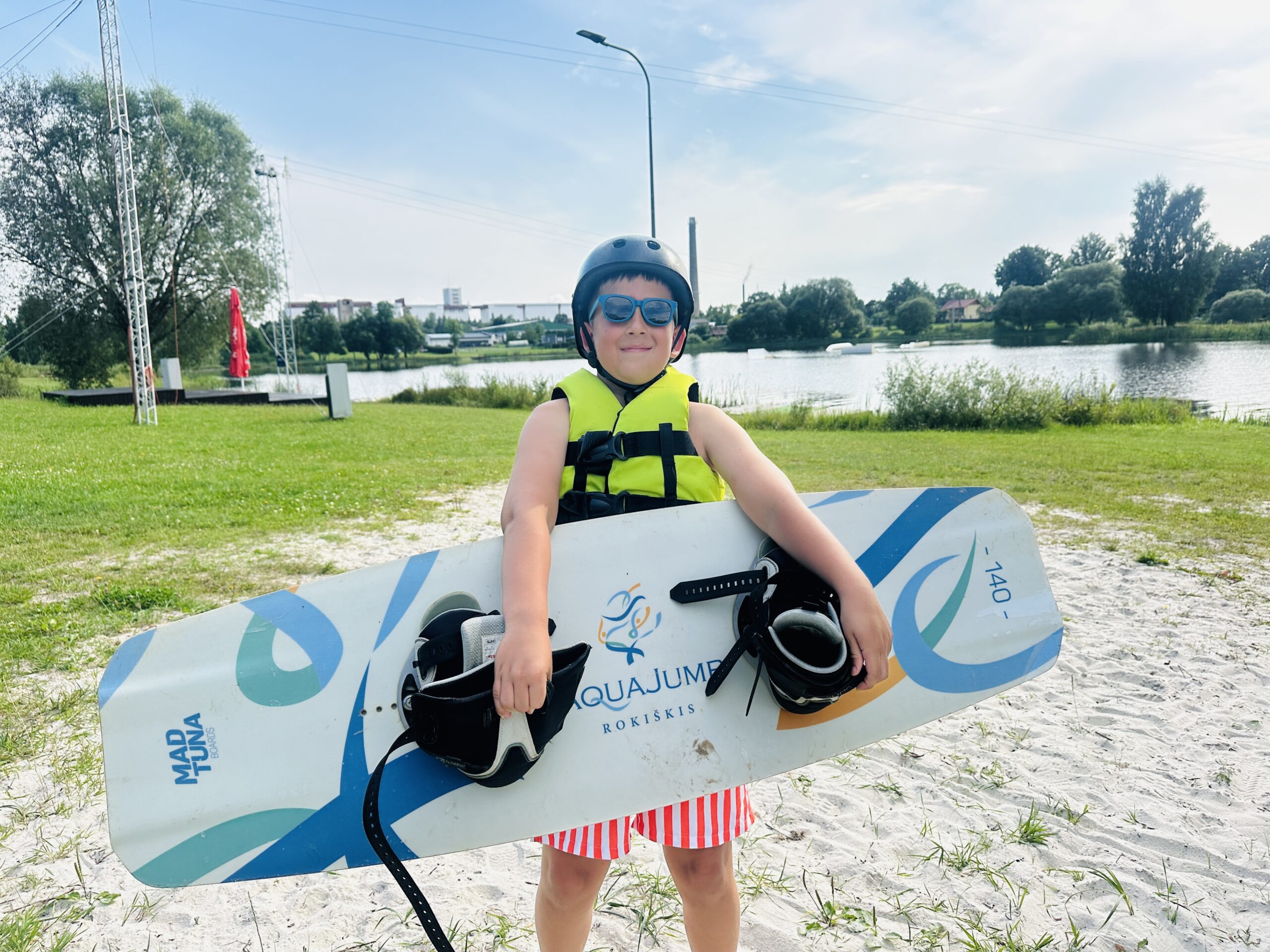 Paplūdimys vandens batutai wake parkas Rokiškyje