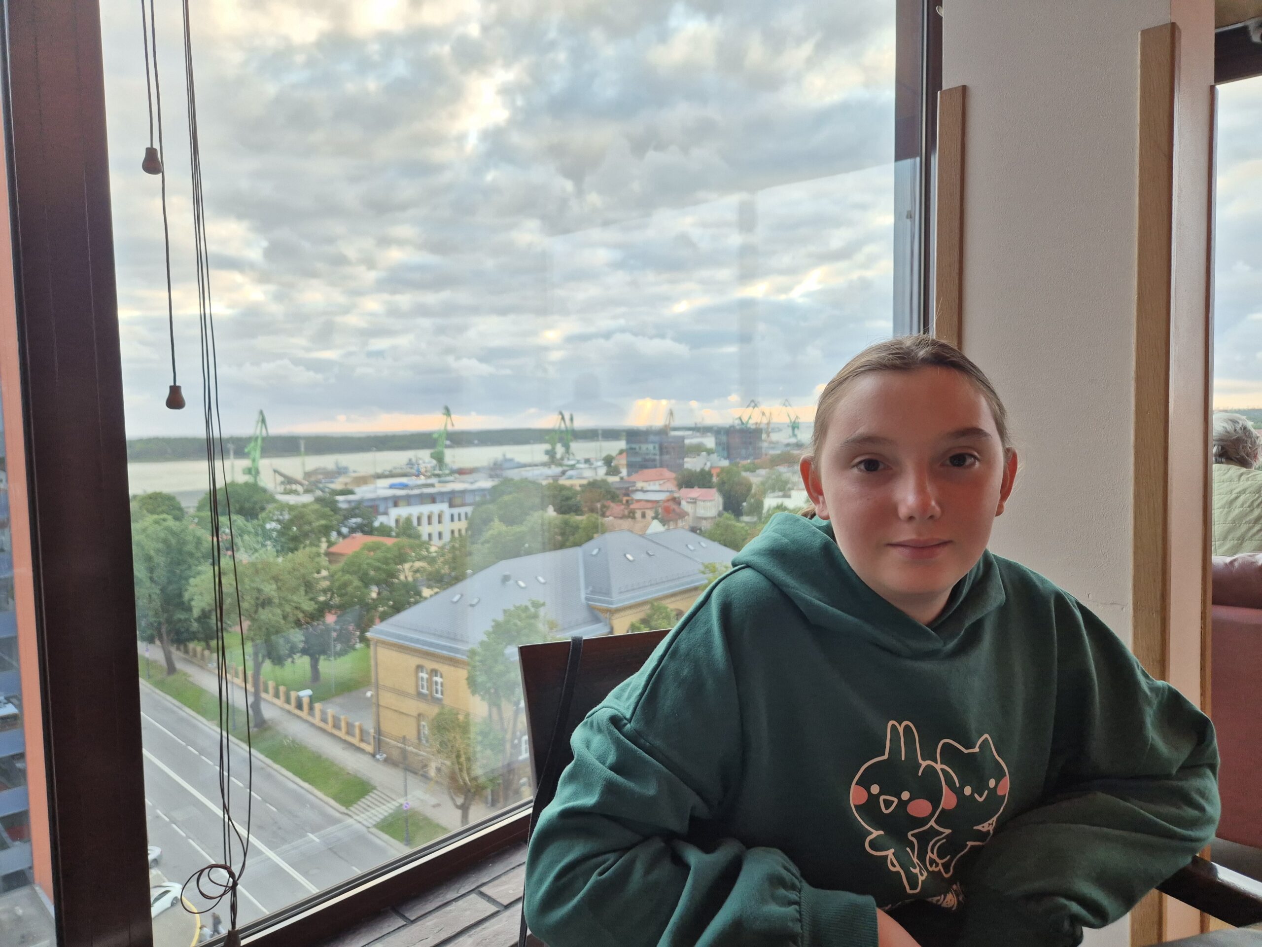 Vakarienė su Klaipėdos panorama