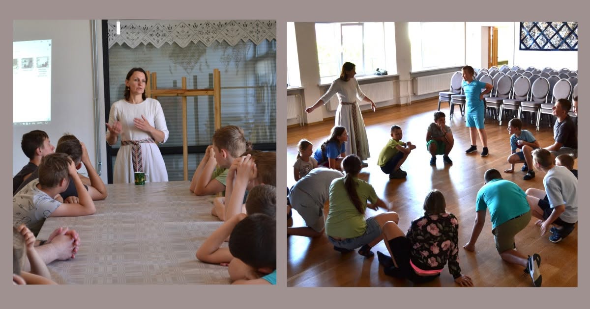 Edukacija „Piemenavimo tradicijos“ (Žaslių kultūros centro ir tradicinių amatų centro nuotr.)