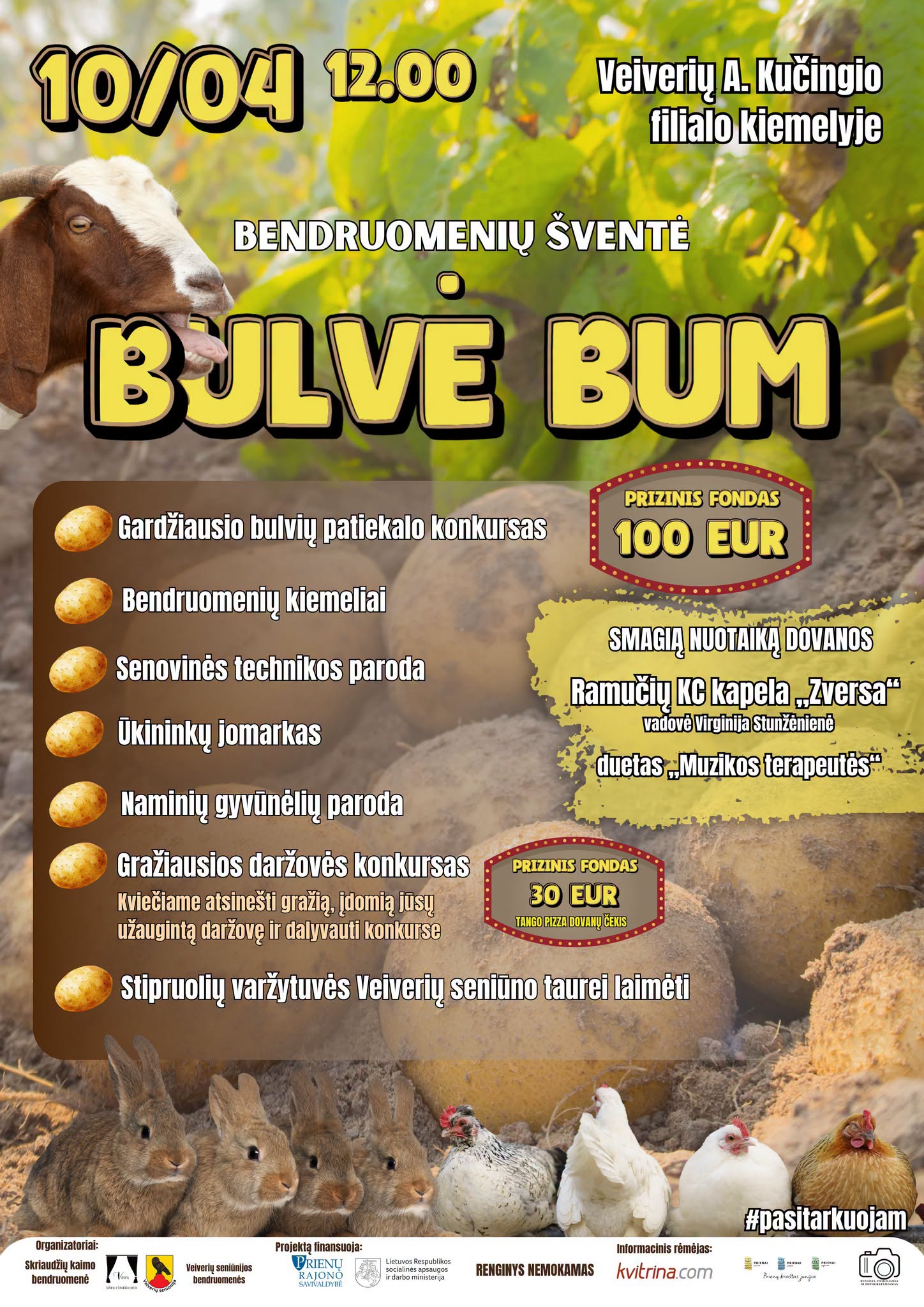 Bendruomenių šventė „Bulvė bum“ Veiveriuose