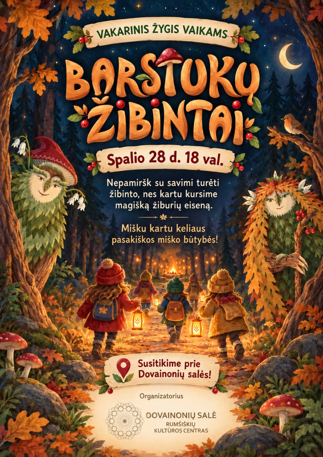 Vakarinis žygis vaikams „Barstukų takais“