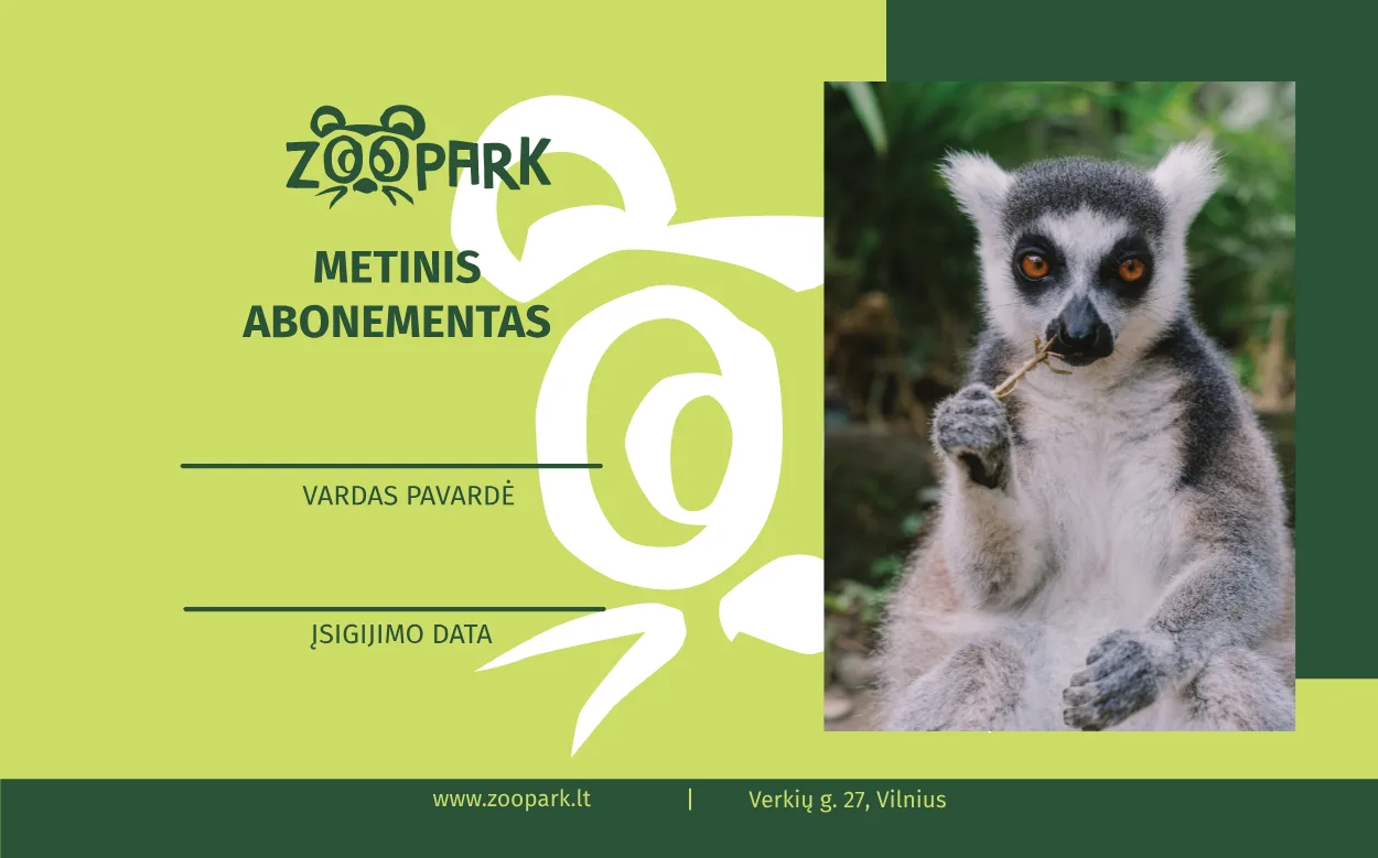 Zoopark Vilnius abonementas