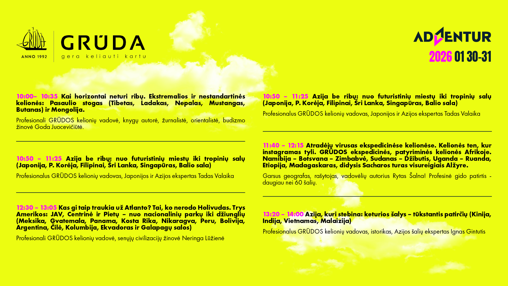 Adventur 2026 programa