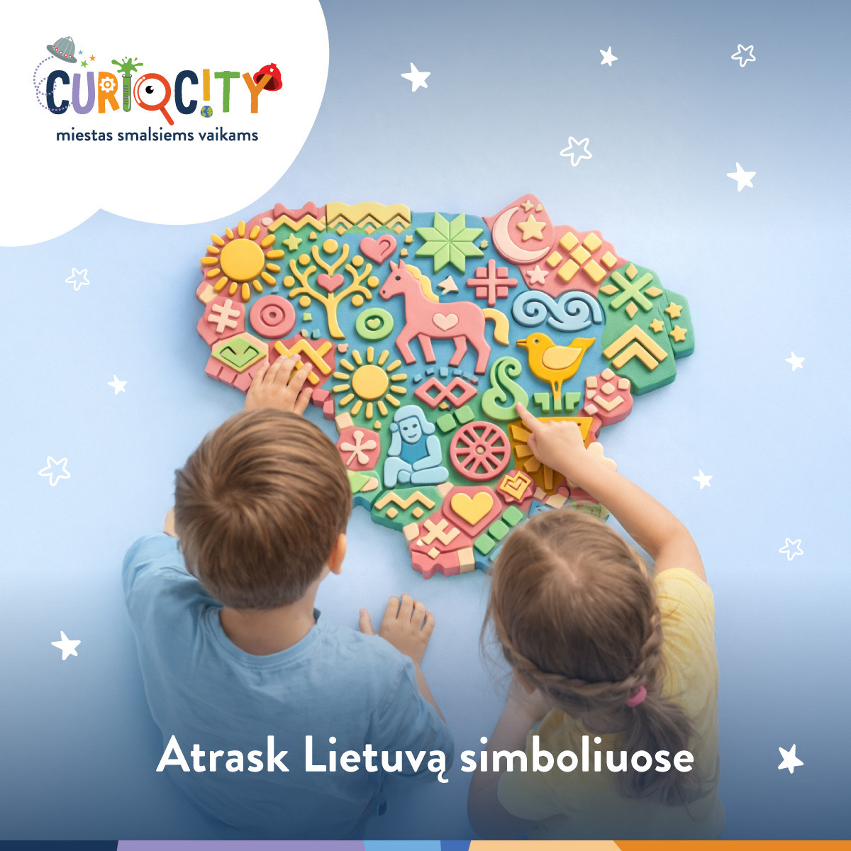 Pažintinė edukacija vaikams CurioCity: Atrask Lietuvą simboliuose