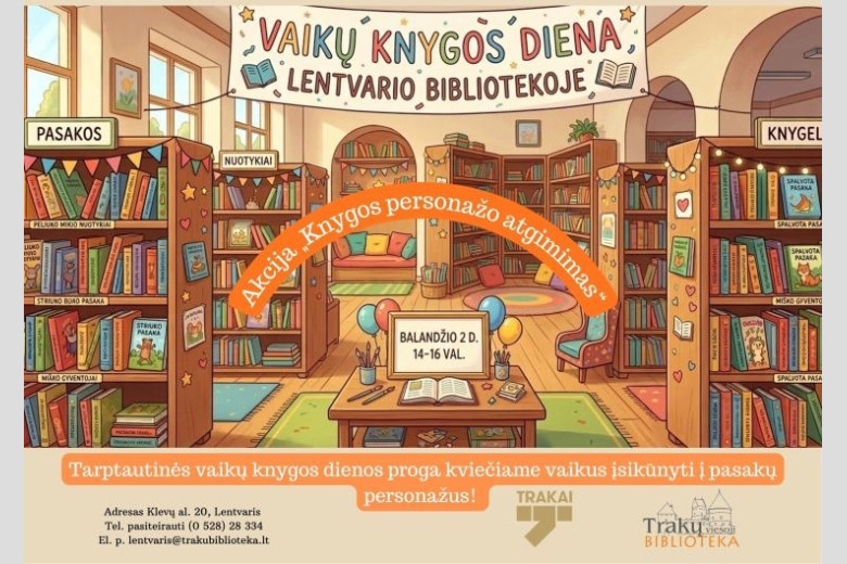 Vaikų knygos diena Lentvario bibliotekoje