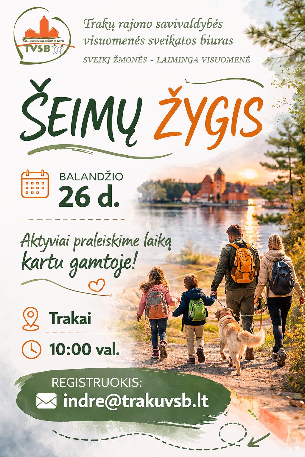 Šeimų žygis Trakuose