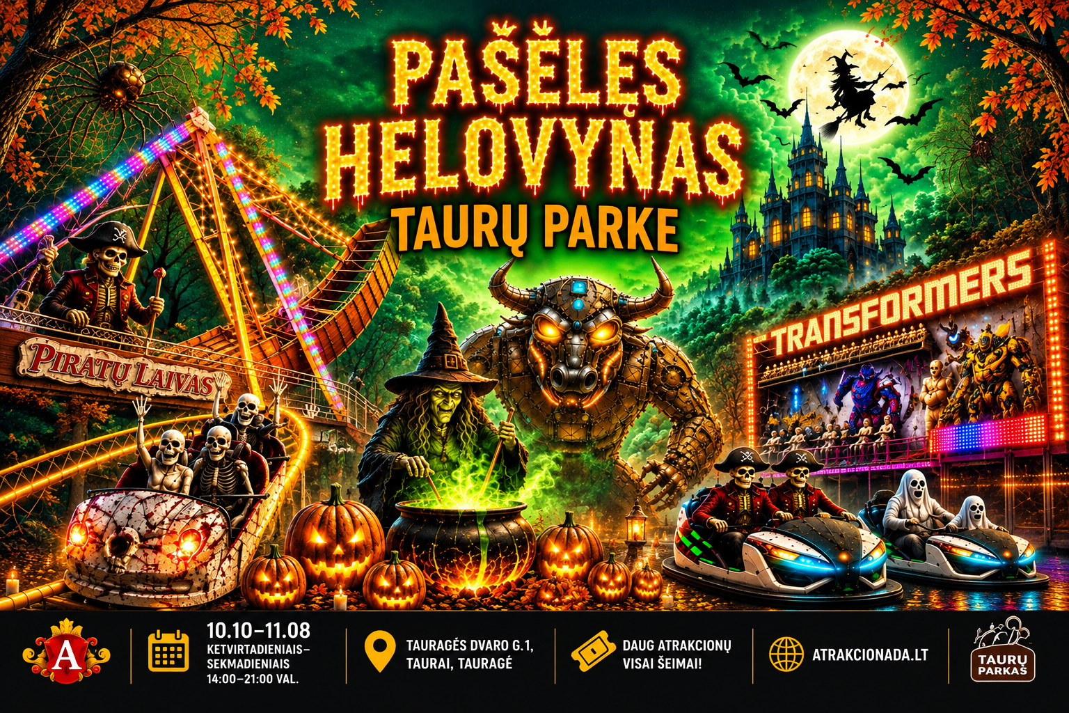 ​Pašėlęs Helovynas Taurų parke Tauragėje