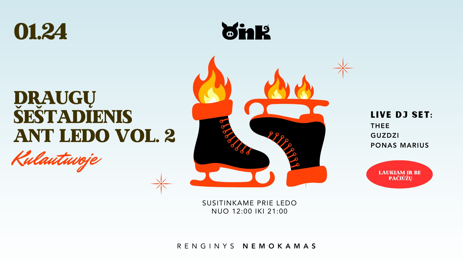 Draugų šeštadienis ant ledo Kulautuvoje