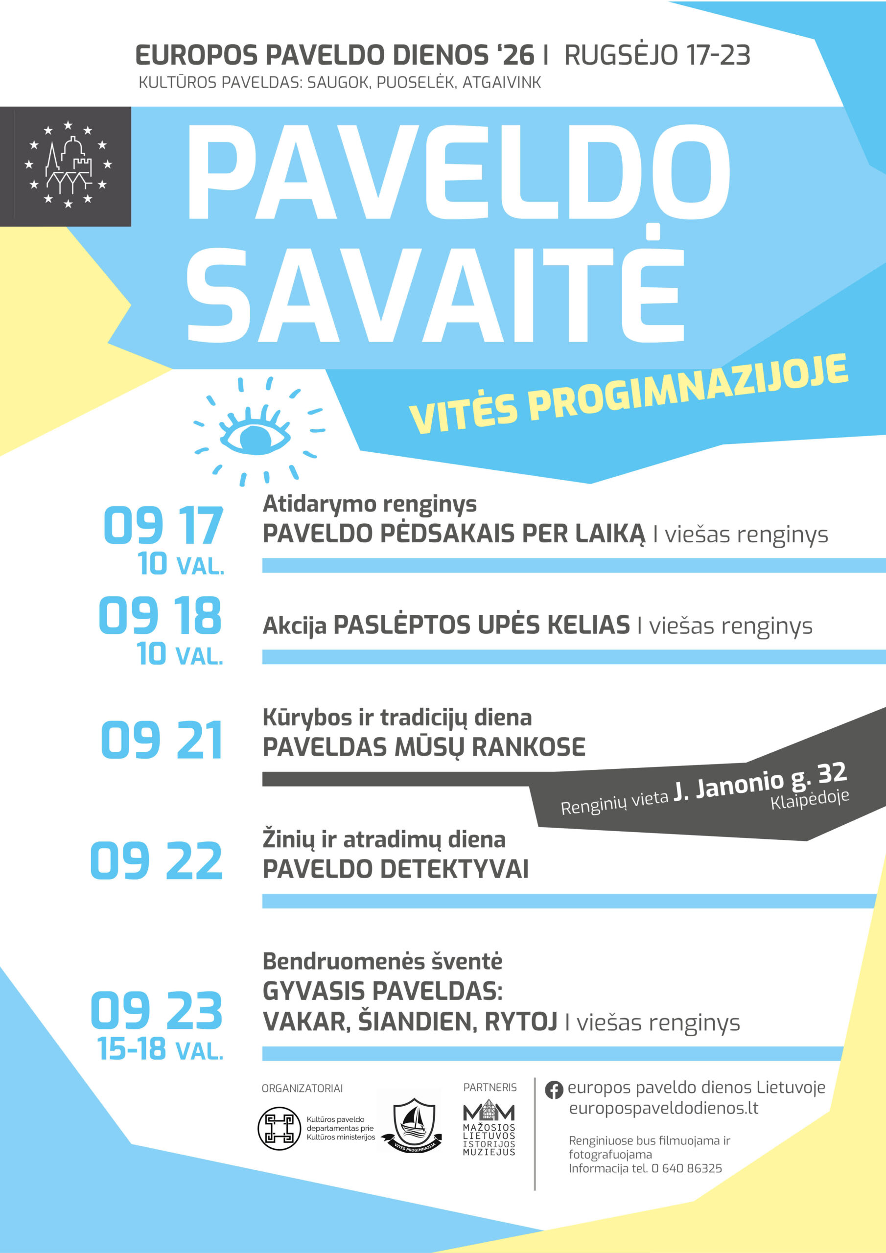 Paveldo savaitė Klaipėdos Vitės progimnazijoje