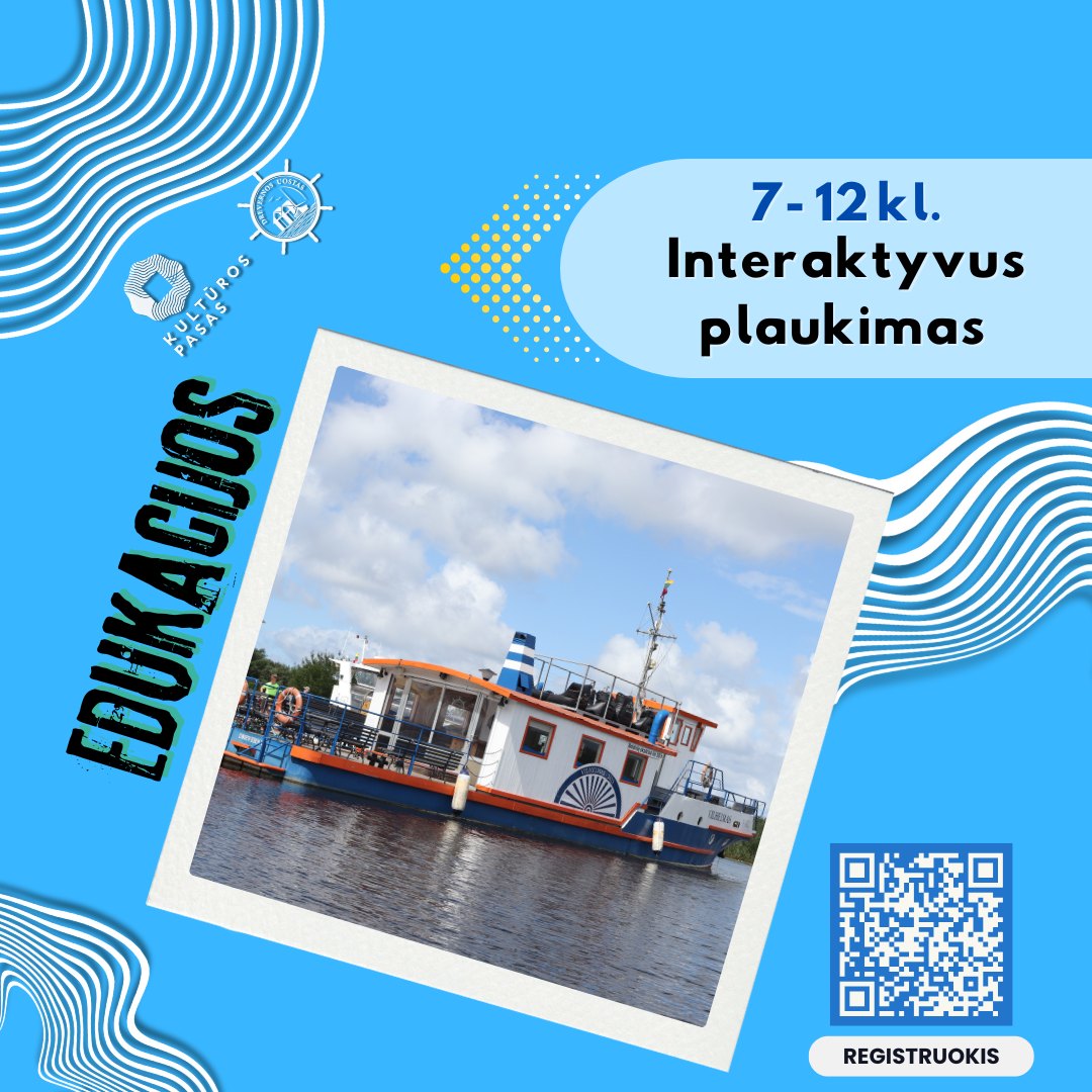 Plaukimas laivu ir edukacija apie Pamario kraštą