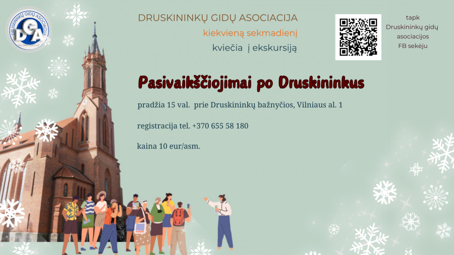 Sekmadienio ekskursija Pasivaikščiojimai po Druskininkus