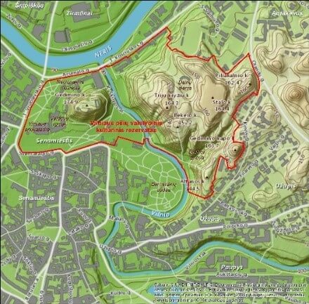 Kai Gedimino kalnas ir Kalnų parkas buvo susijungę (Neakivaizdinis Vilnius nuotr.)