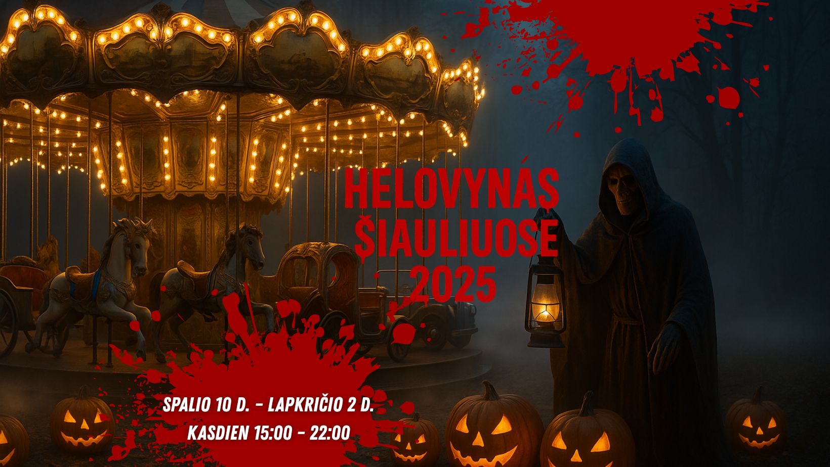 Helovynas Šiauliuose 2025: šiurpinanti moliūgų ir magijos fiesta